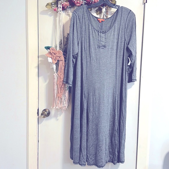 ๐MODCLOTH Lightweight โFit&Flareโ MIDI-Maxi Dress Bracelet Sleeves Comfy Casual - Picture 8 of 16